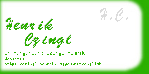 henrik czingl business card